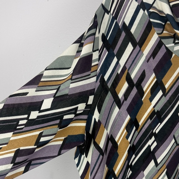 Glam & Fame Multicoloured Geometric Print Abstract Design Long Sleeve XL Top - Picture 4 of 11